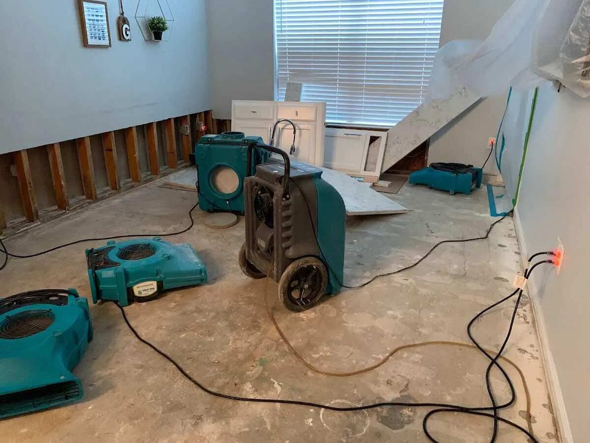 Dehumidifier in flood-cut room for Water Extraction & Removal in Westmont